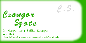 csongor szots business card