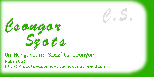 csongor szots business card